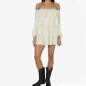NWT WeWoreWhat | Tiered Ivory Mini Dress